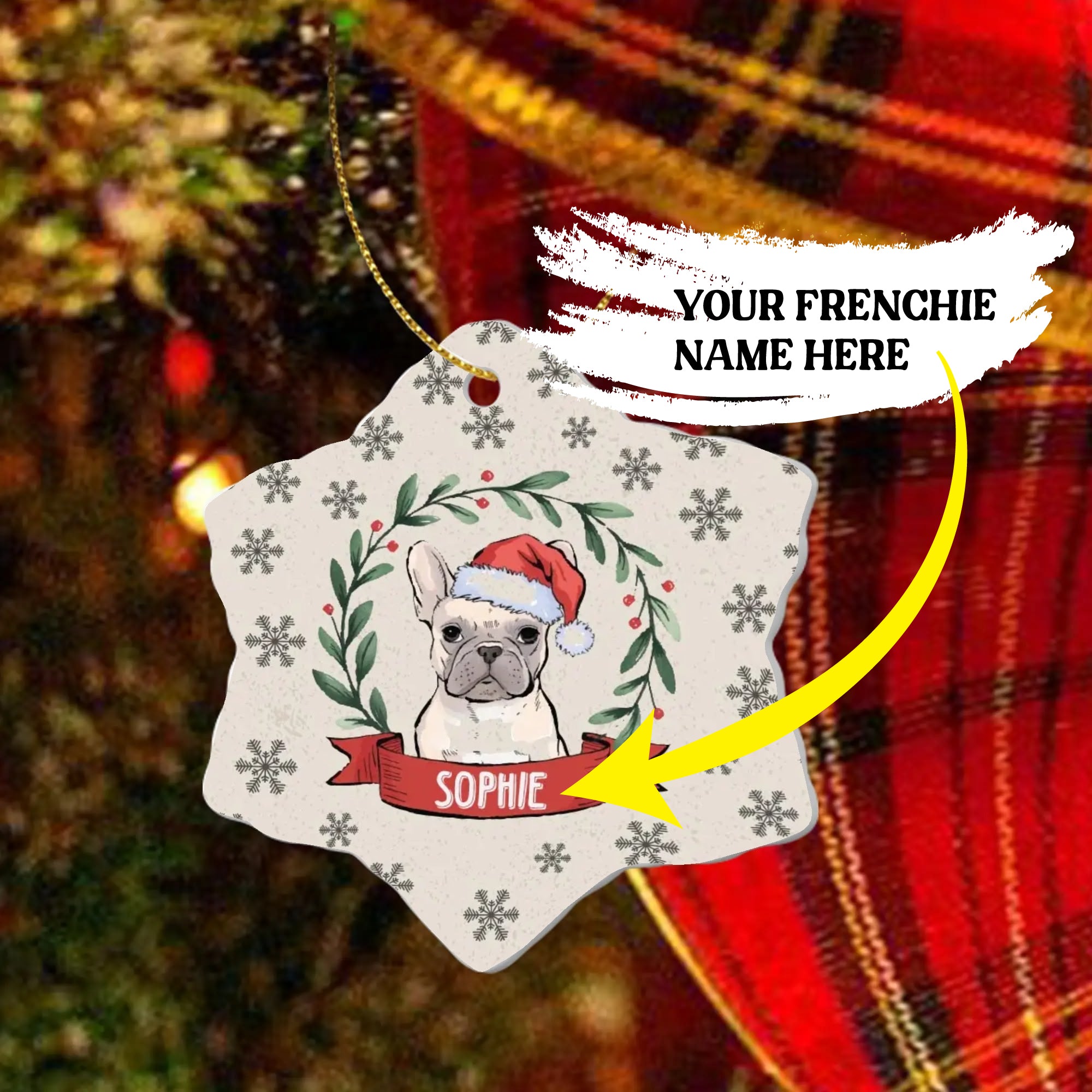 French Bulldog Lover Personalized Ornaments For Frenchie Lovers With