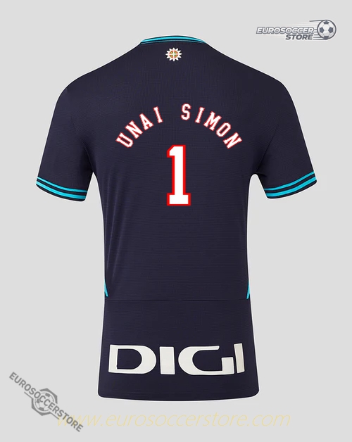 Athletic Club's 25-26 Season Away Jersey Featuring UNAI SIMON, Number 1