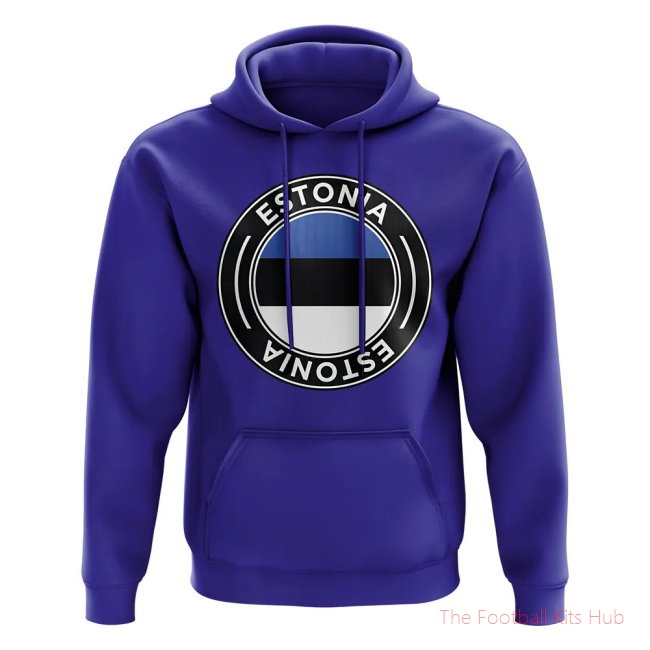 Men Estonia Football Badge Hoodie (Royal)