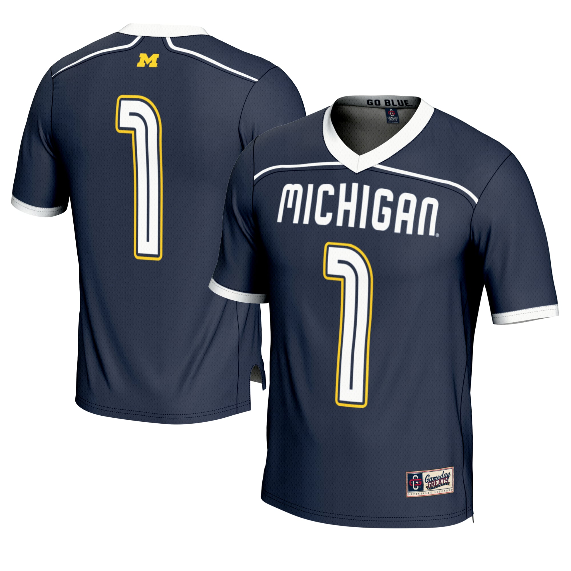 #1 Michigan Wolverines GameDay Greats Youth Lightweight Lacrosse Fashion Jersey - Navy