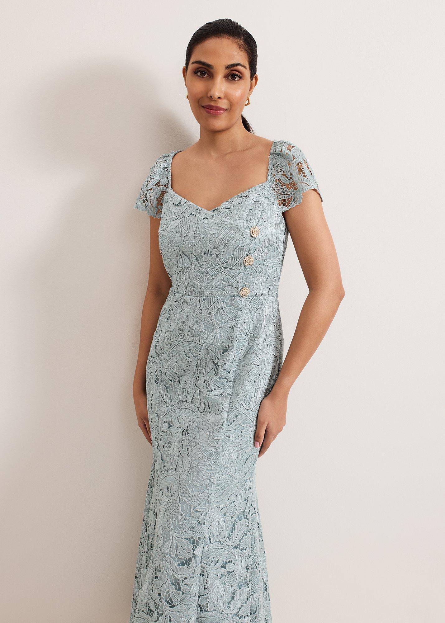 Petite Phia Tux Lace Maxi Dress