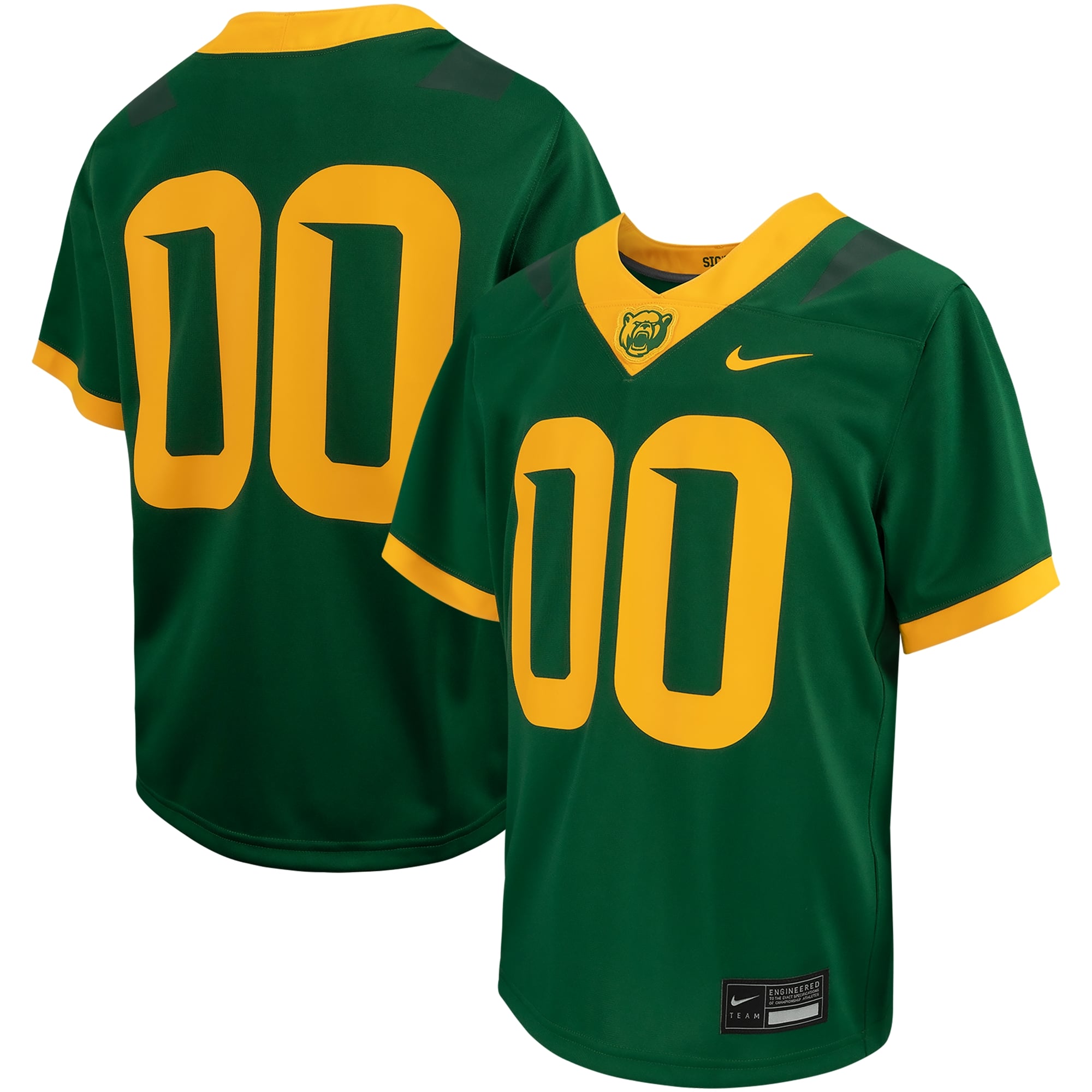 #0 Baylor Bears Nike Youth Untouchable Replica Game Jersey - Green