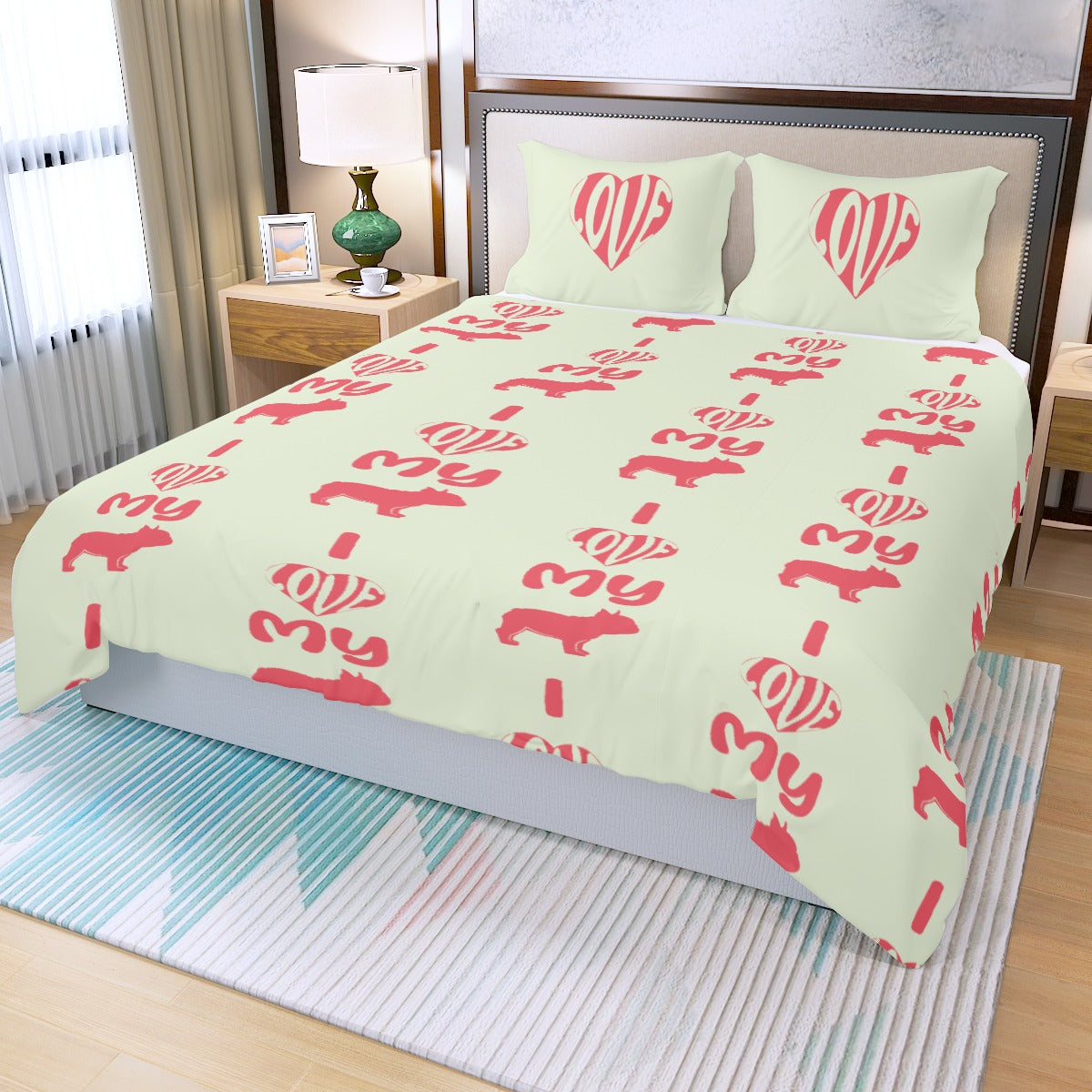 French Bulldog Milo Bedding Set Cute Frenchie Essential