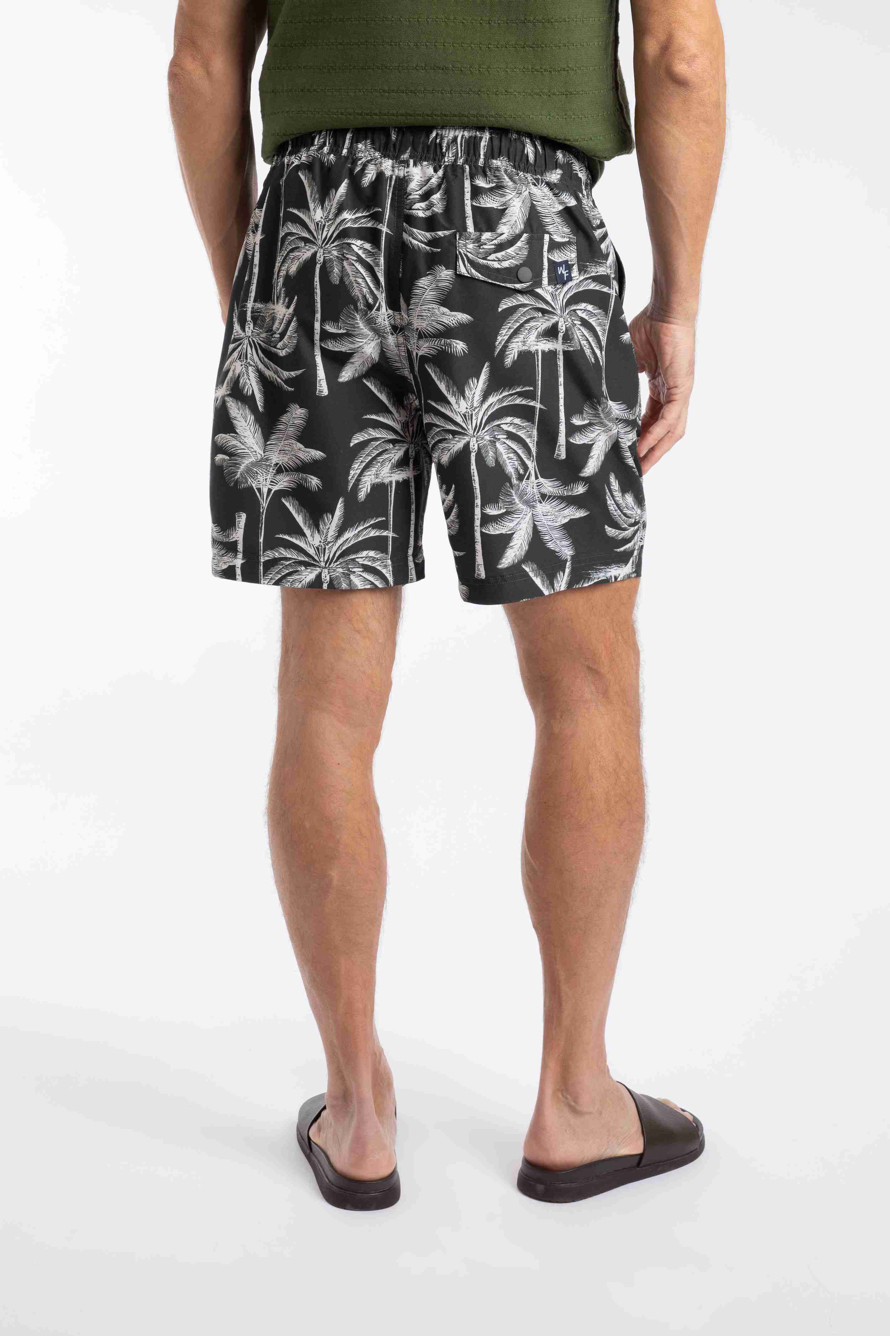 Orcha Printed Swim Shorts Black