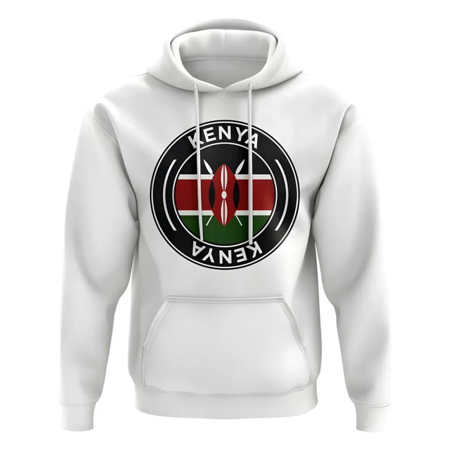 Aero-Dynamic Kenya Football Badge Hoodie (White) Limited-Edition