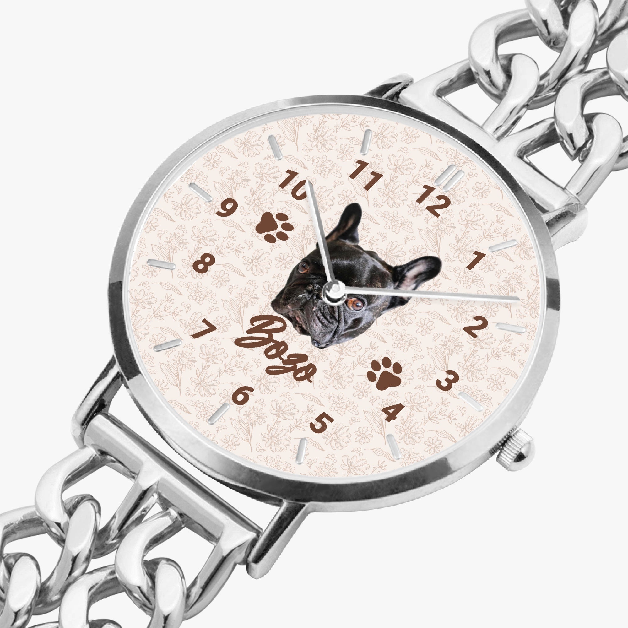 Spud - Personalized Chic Hollow Strap Watch for Frenchie Lovers