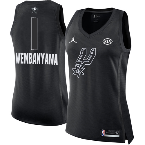 Black Nike Antonio Spurs #1 Clippers Jersey - Mesh Fabric Quality