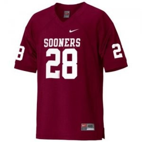 Men Oklahoma Sooners Adrian Peterson #28 Nike Red Performance Football