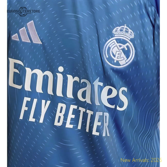 Genuine 2025-2026 Real Madrid Home Goalkeeper Shirt (Blue) - Kids