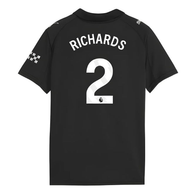 Football Man City Away Shirt Kids Richards #2 Elite Performance En...