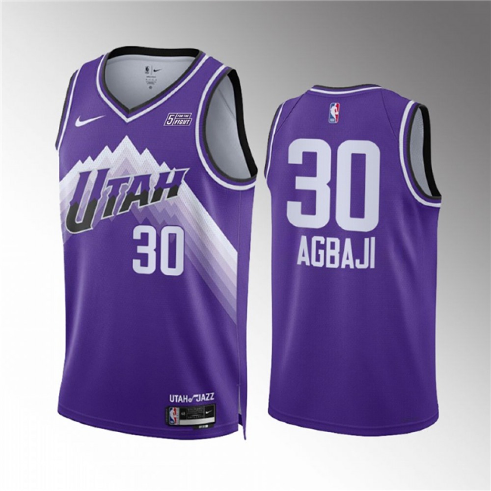 Collector's Item Vintage Men's Utah Jazz #30 Ochai Purple Basketball Jersey