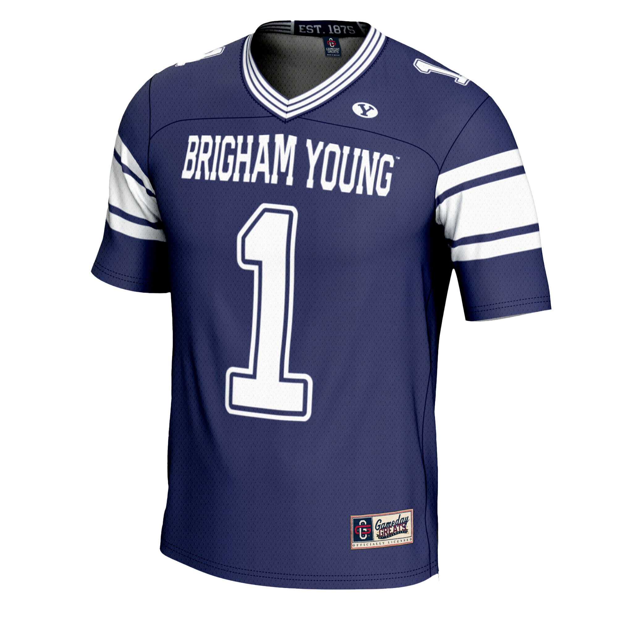 Men's #1 Navy BYU Cougars Football Jersey