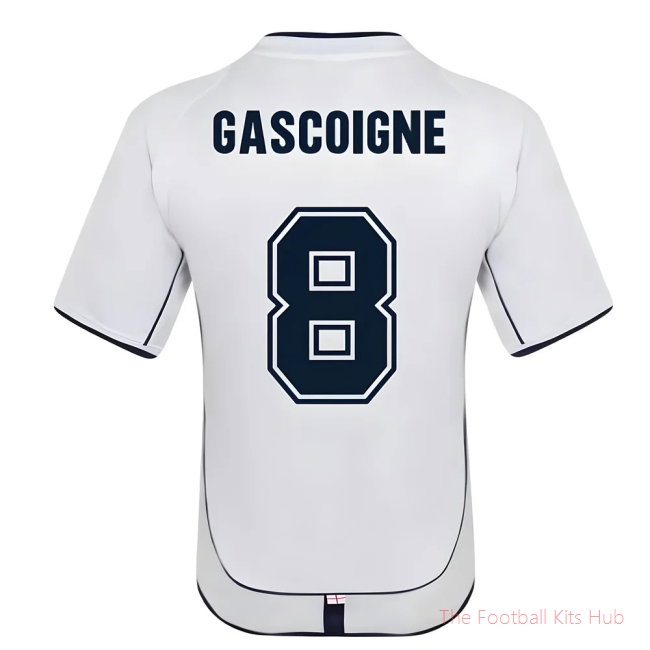 England 2002 Retro Football Shirt (GASCOIGNE 8)