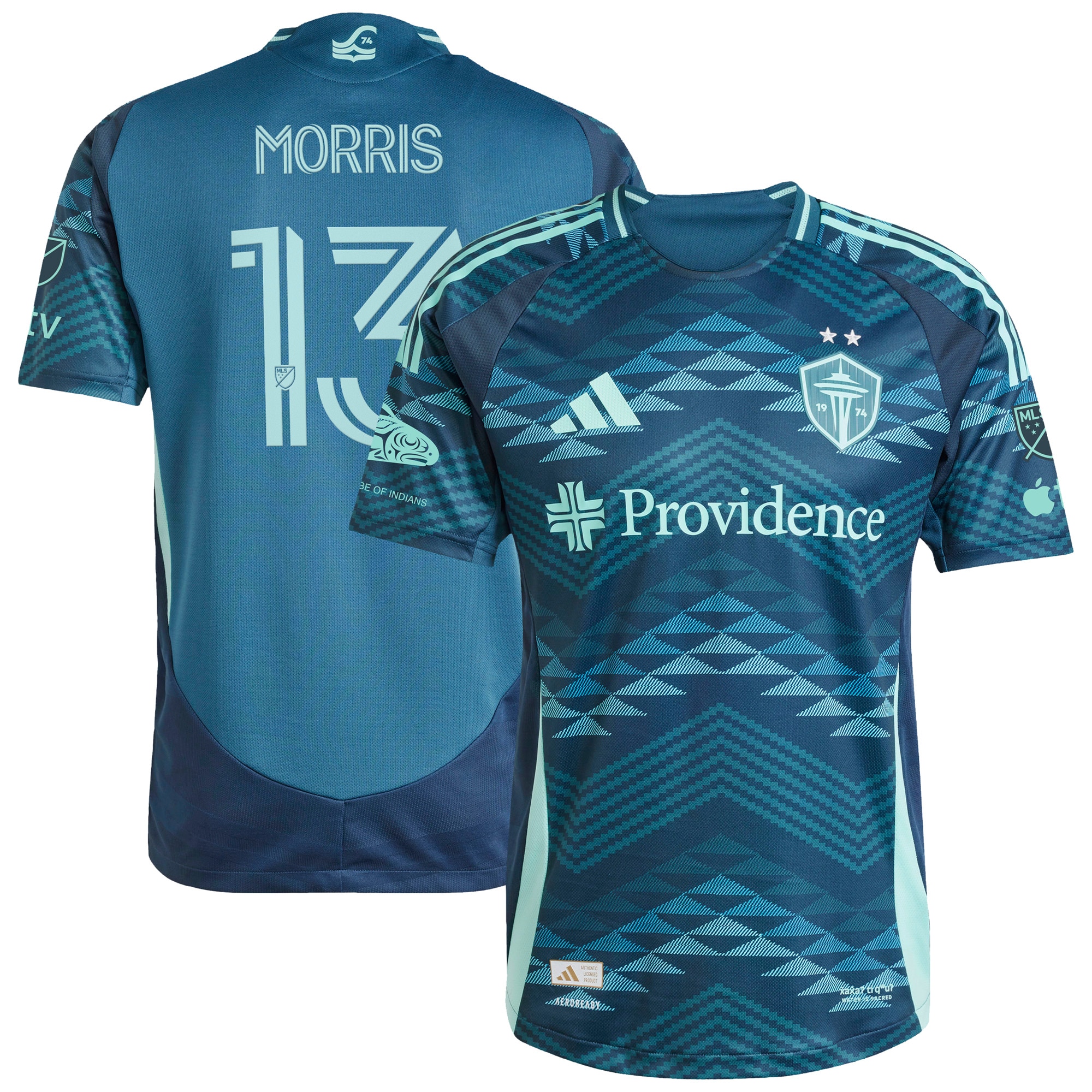 [JED] Youth Jordan Morris Seattle Sounders FC 2025 The Salish Sea Kit Authentic Player Jersey - Blue