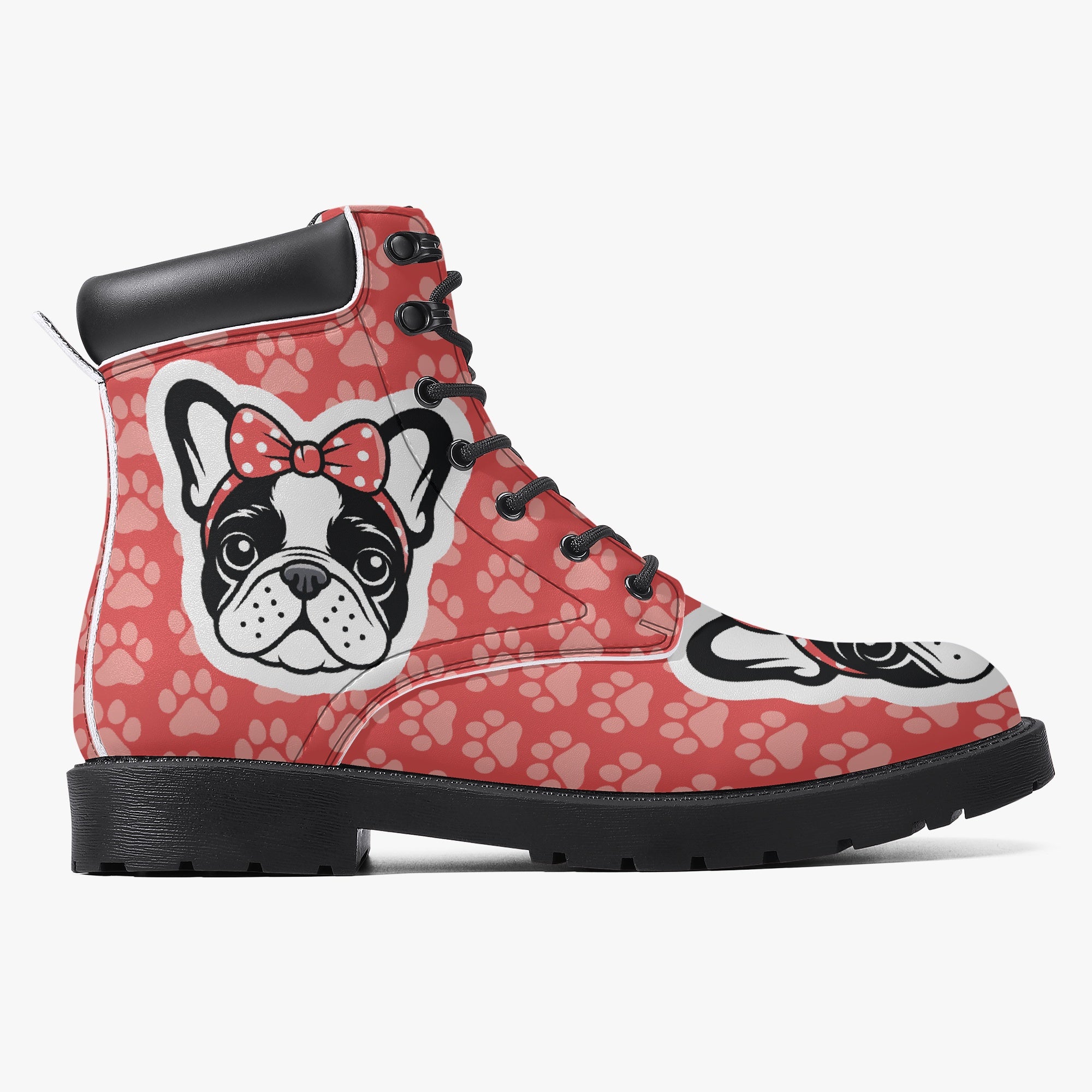 French Bulldog Lover Marcel Casual Leather Boot Perfect Gift Idea