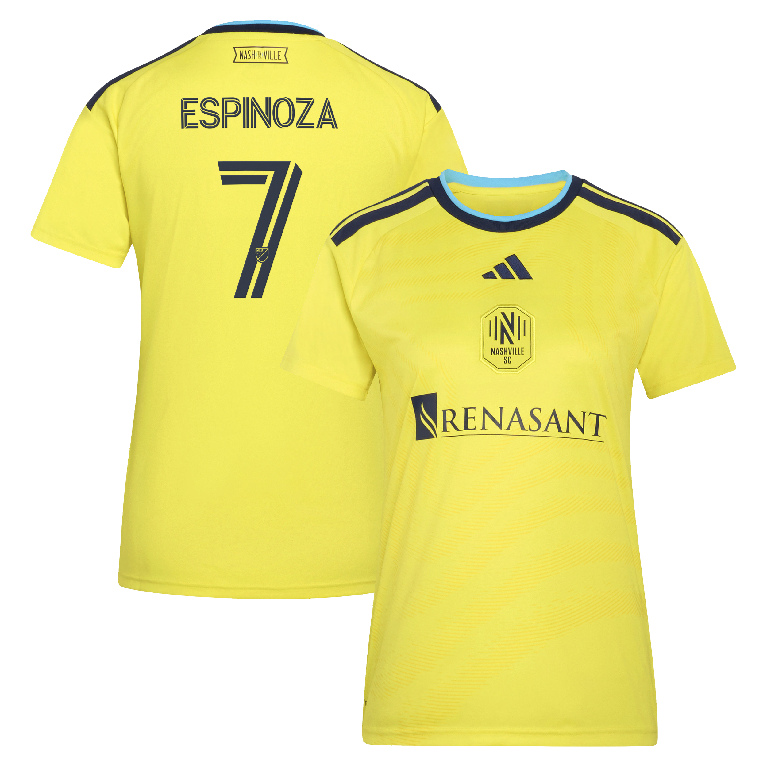 [SJH] Youth Cristian Espinoza Nashville SC Women's 2026 The Reverb Kit Replica Jersey - Yellow