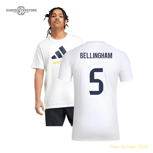 Performance 2025-2026 Real Madrid Seasonal Graphic Tee (White) (Bellingham