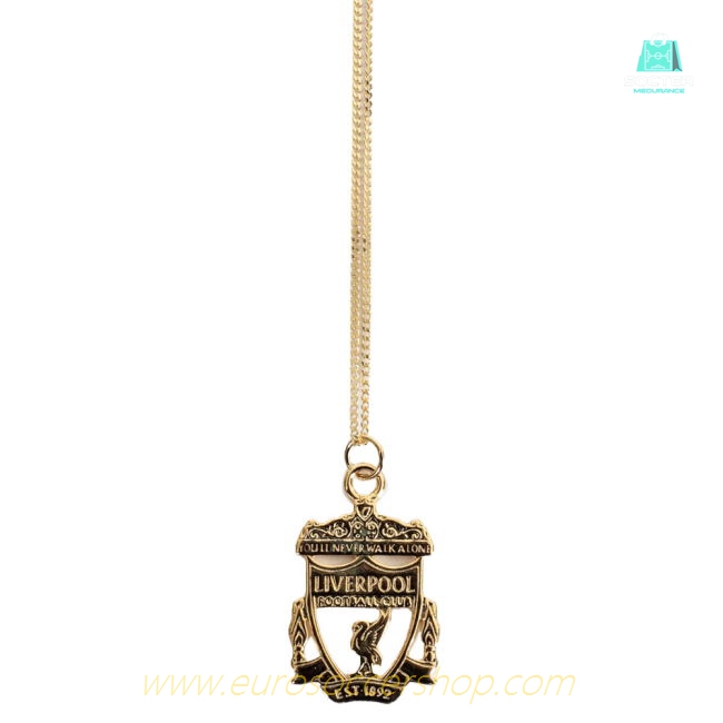 Liverpool FC 18ct Gold Plated on Silver Crest Pendant & Chain