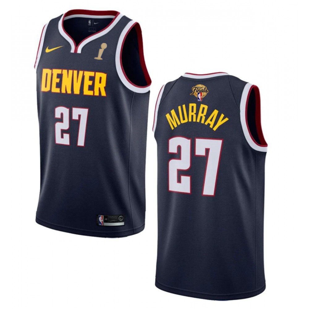 Elite Denver Nuggets 27 Navy Jersey - Basketball Fan Gear