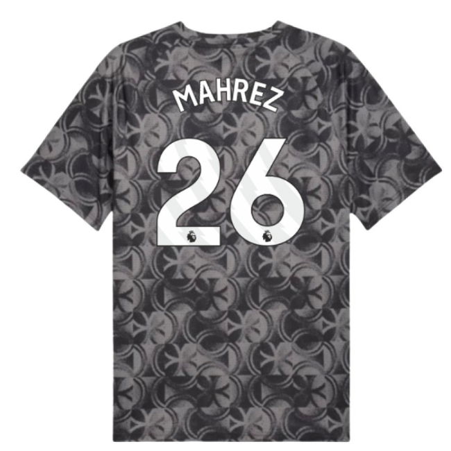 2025-2026 Man City Jersey (Black) (Mahrez 26) (Black) | Comfortable