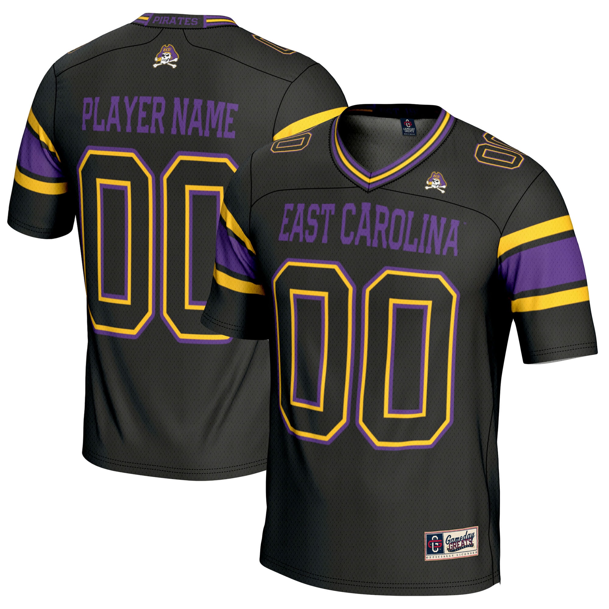 [NJP] ECU Pirates GameDay Greats NIL Pick-A-Player Football Jersey - Black