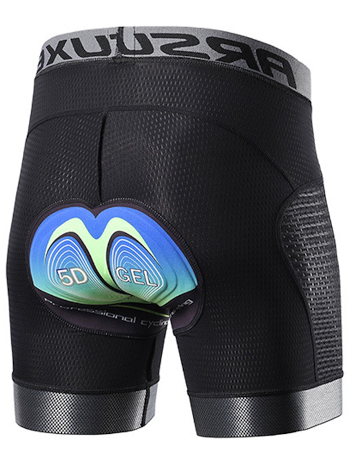Arsuxeo Men's Cycling Padded Shorts Cycling Underwear Bike Padded Shorts 5D padded Chamois Bottoms Breathable Sweat wicking Sports Solid Color Black Red Gray Bike Wear