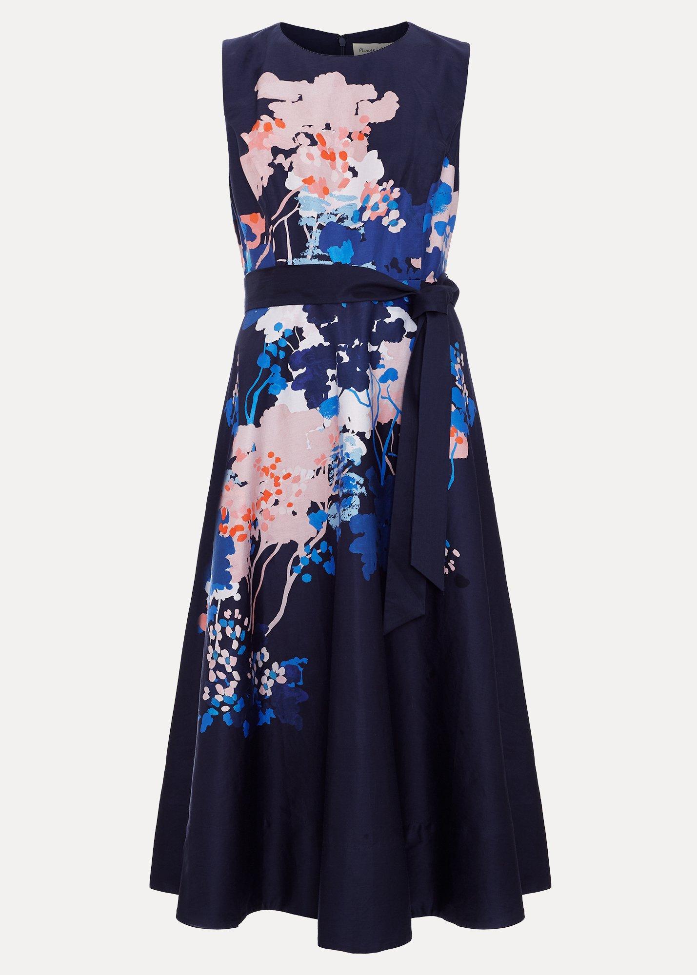 Natalya Fit and Flare Floral Printed Midi Dress