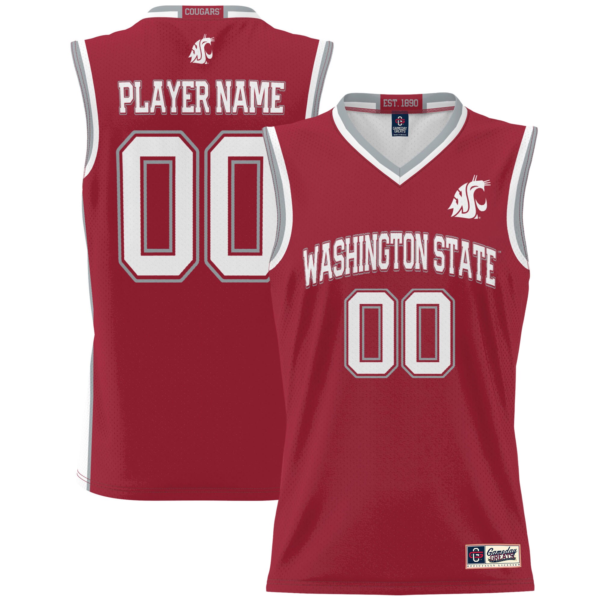 [DDG] Washington State Cougars GameDay Greats Youth NIL Pick-A-Player Men's Basketball Jersey - Crimson