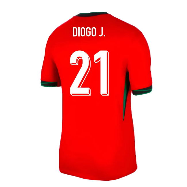 2024-2025 Portugal Home Shirt (Diogo J. 21) Premium Worldcup