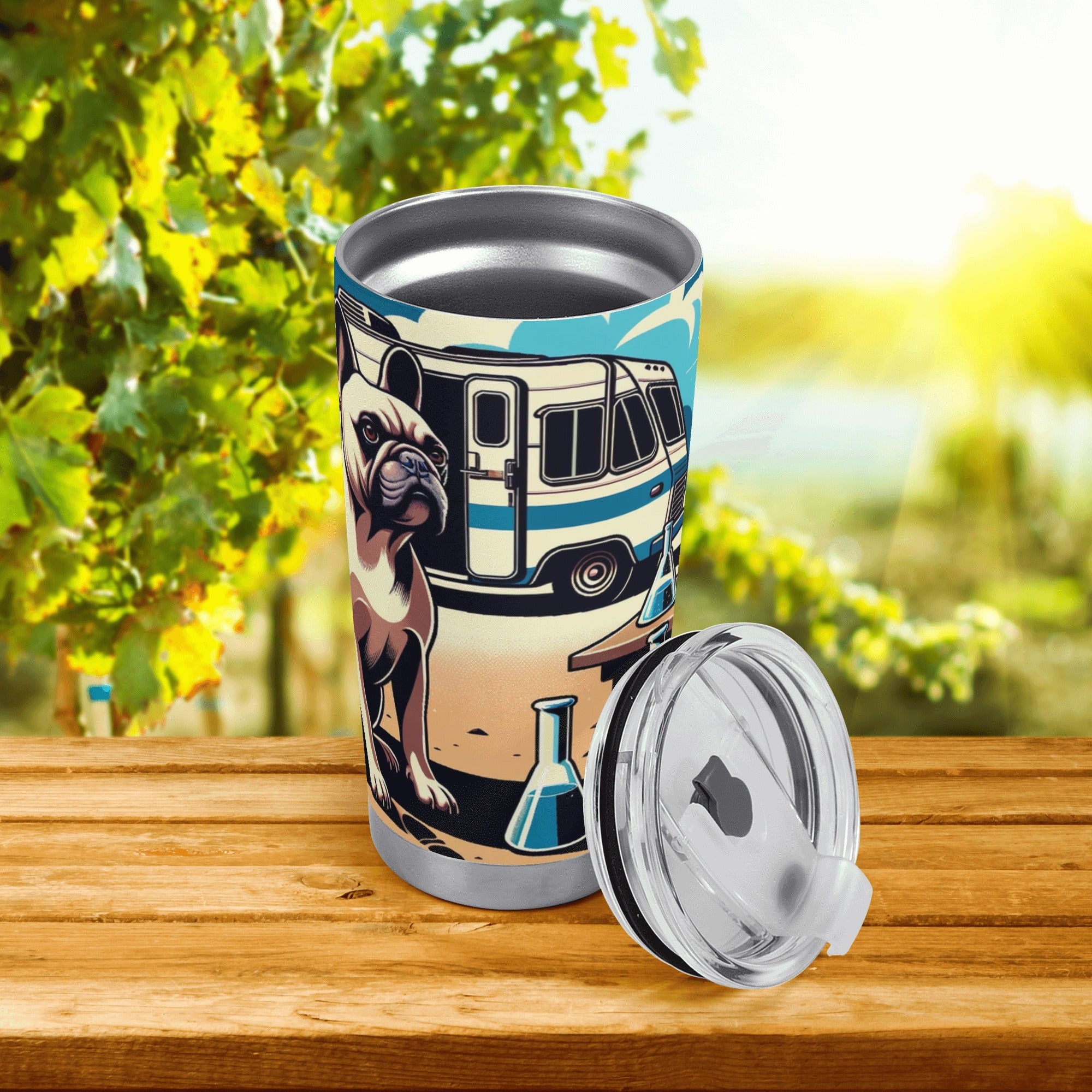 Cozy Lifestyle-Driven Paisley - Tumbler for French Bulldog Lovers