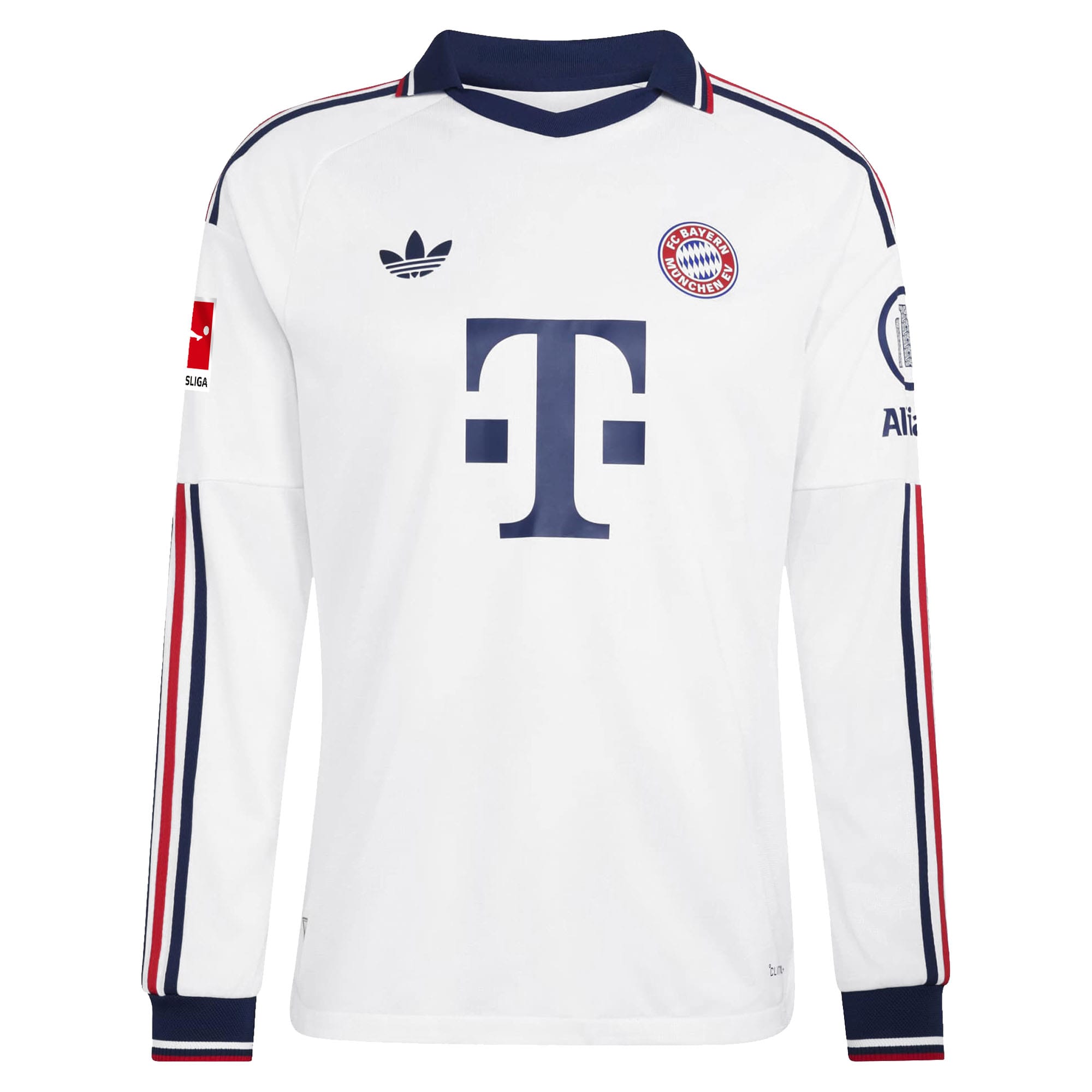 [SJH] Bayern Munich 2026/27 Away On-Field Authentic Long Sleeve Patch Jersey - White