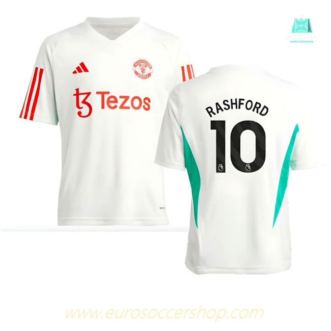 2023-2024 Man Utd Training Jersey (White) - Kids (Rashford 10)