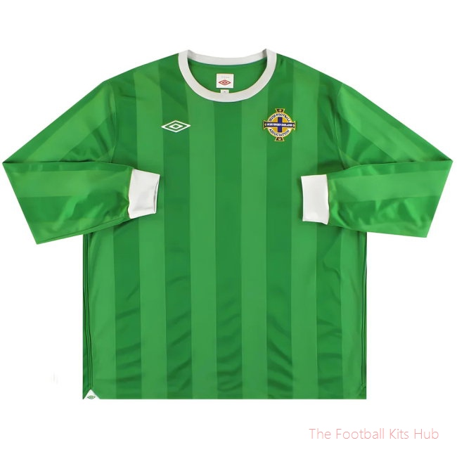 Northern Ireland 2010-12 Long Sleeve Home Shirt ((Good) XL) (Elliot 7)