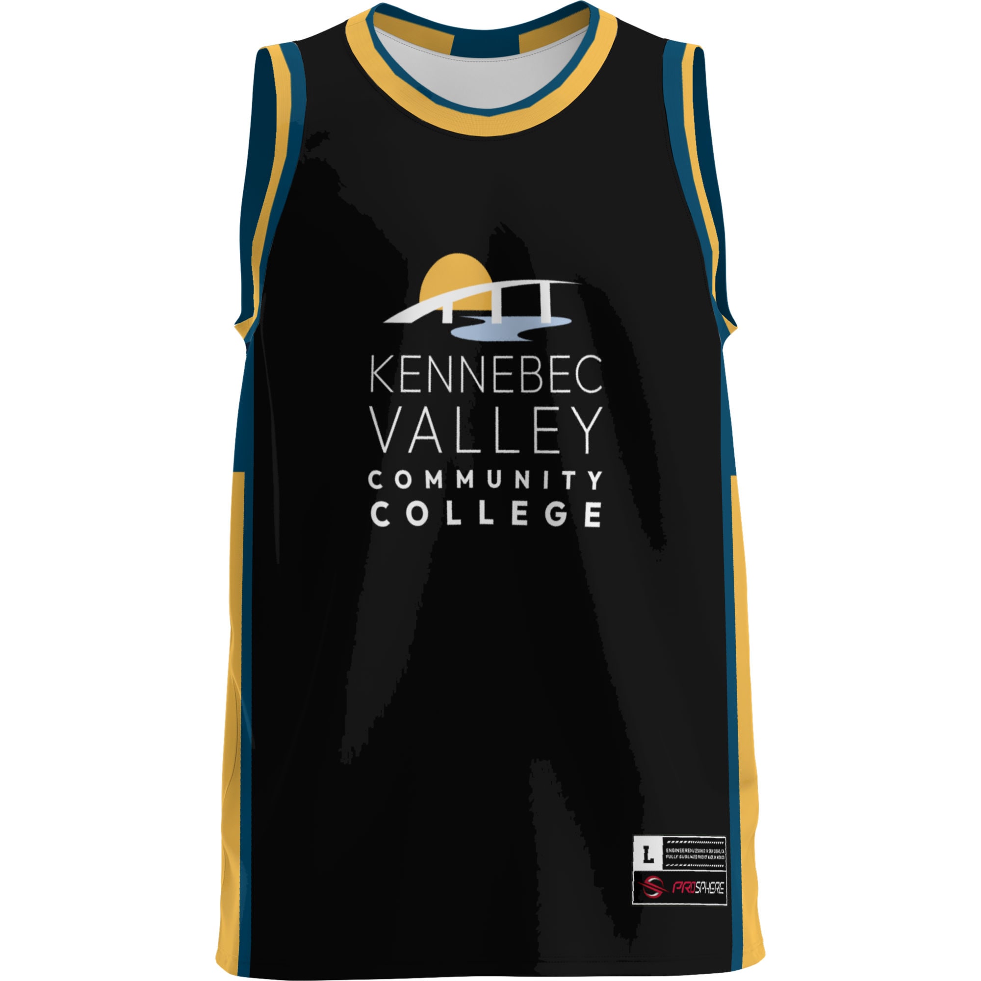 [DDG] Kennebec Valley Community College GameDay Greats Youth Lightweight Basketball Jersey - Black