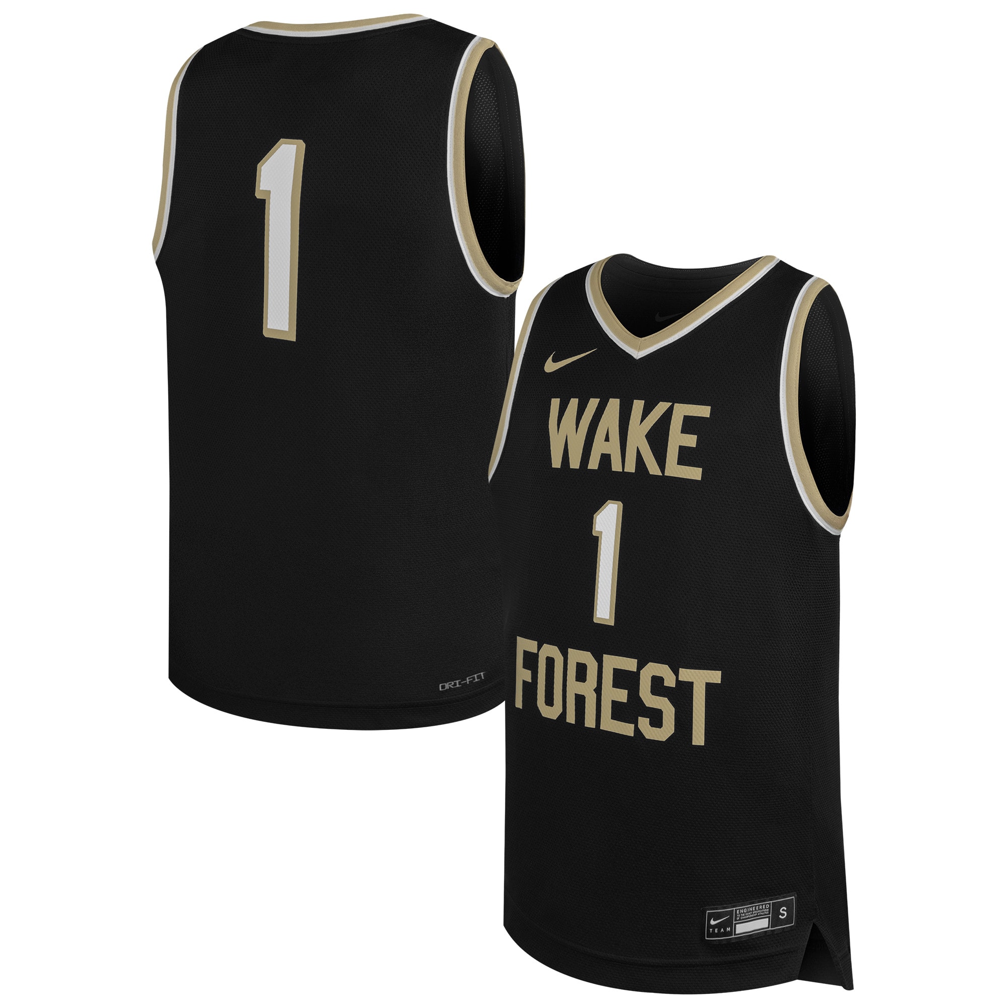 [NJP] Wake Forest Demon Deacons Youth Replica Basketball Jersey - Black