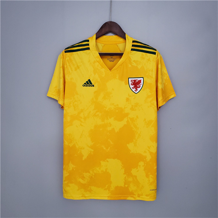 Professional Grade 20-21 Wales Euro 2020 Soccer Jersey Away Yellow