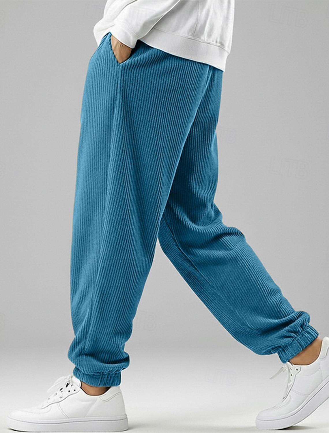 Men's Corduroy Shirt Textured Casual Vacation Quarter Zip Long Sleeve