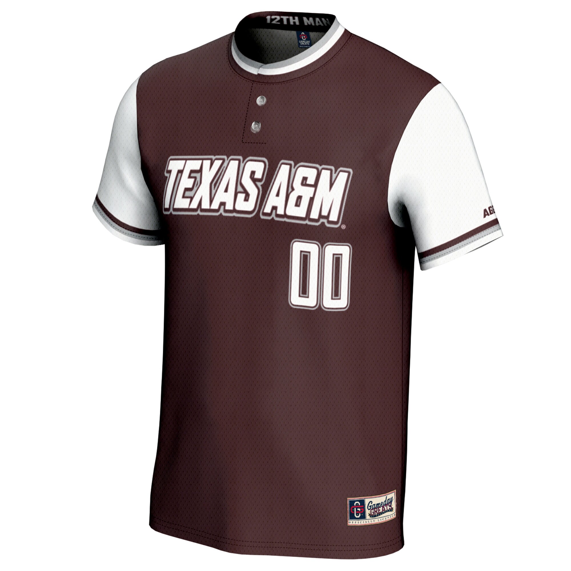 [DDG] Texas A&M Aggies GameDay Greats Youth NIL Pick-A-Player Lightweight Softball Jersey - Maroon
