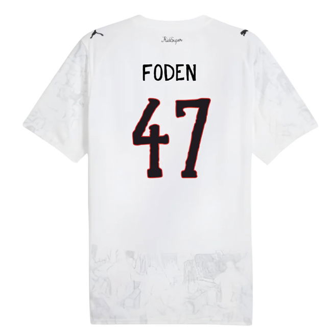 Manchester City 2025-20 Home Football Kit Foden 47 M S Kids