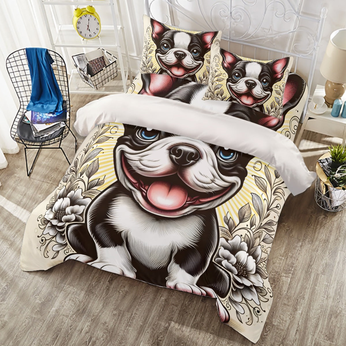 Hugo - Duvet Cover Set for Boston Terrier lovers