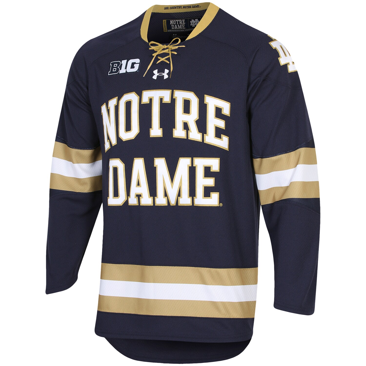 [NJP] Notre Dame Fighting Irish UA Replica Hockey Jersey - Navy