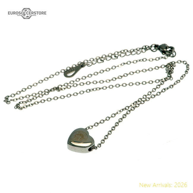 Premium Manchester City Fc Stainless Steel Heart Necklace - Premium