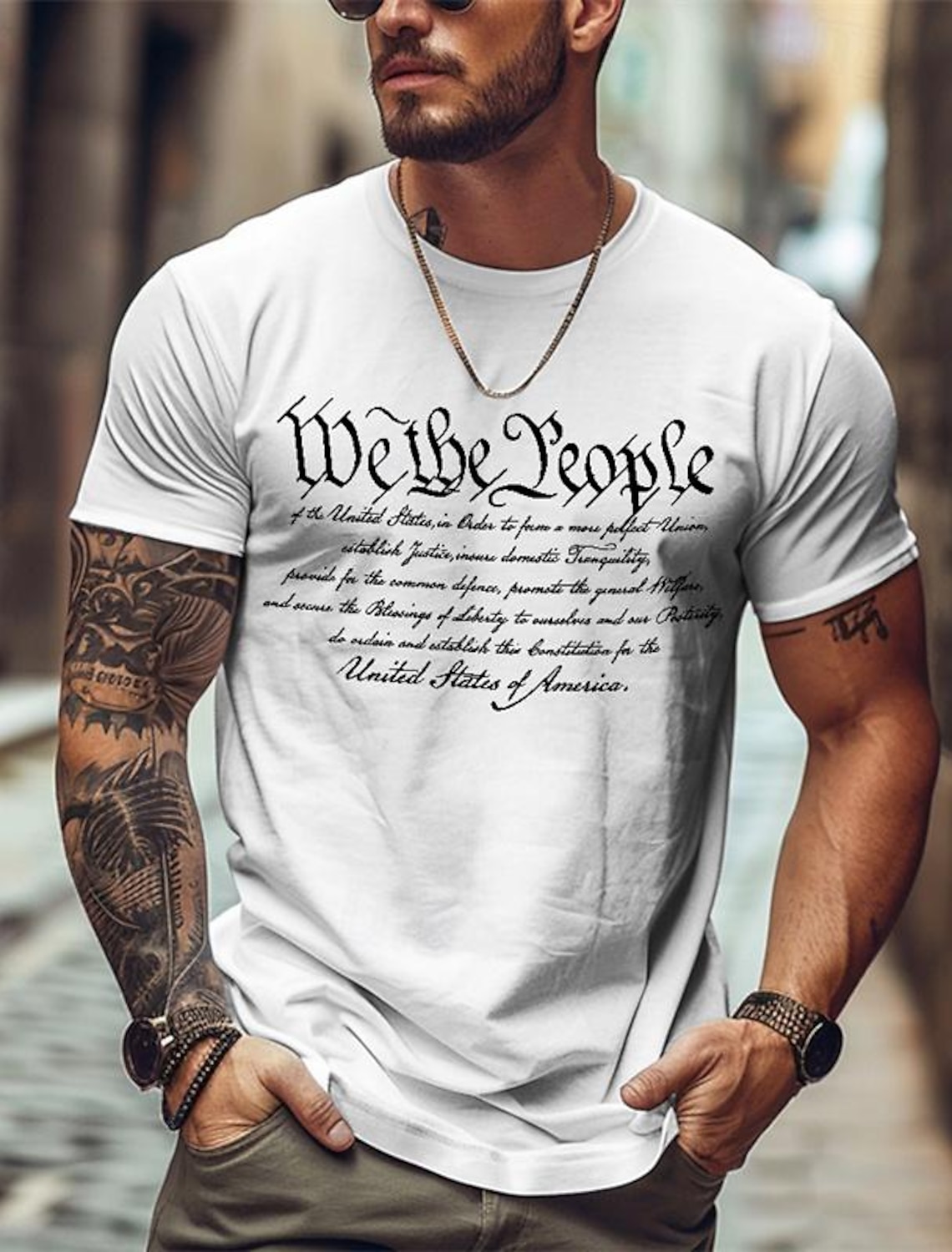 Patriotic T Shirts For Men Funny Voted Shirt Short Sleeve 3D Print