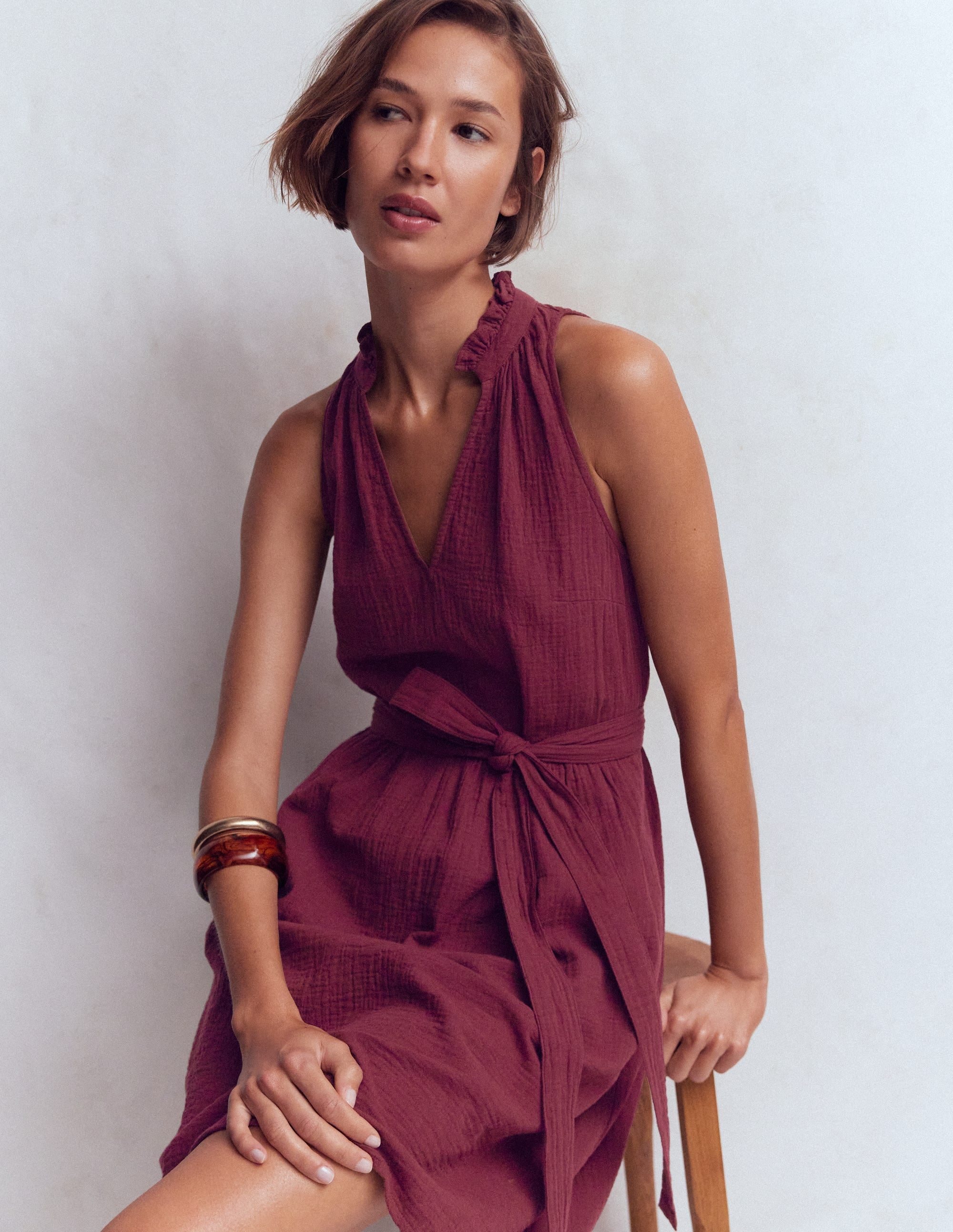Viv Double Cloth Short Dress