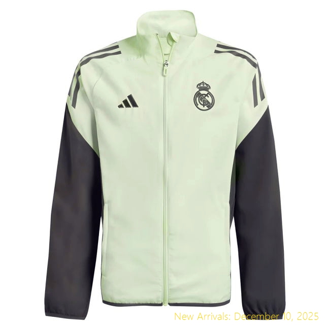 Premium 2025-2026 RM Real Madrid Tracksuit (Almost Lime) - Kids
