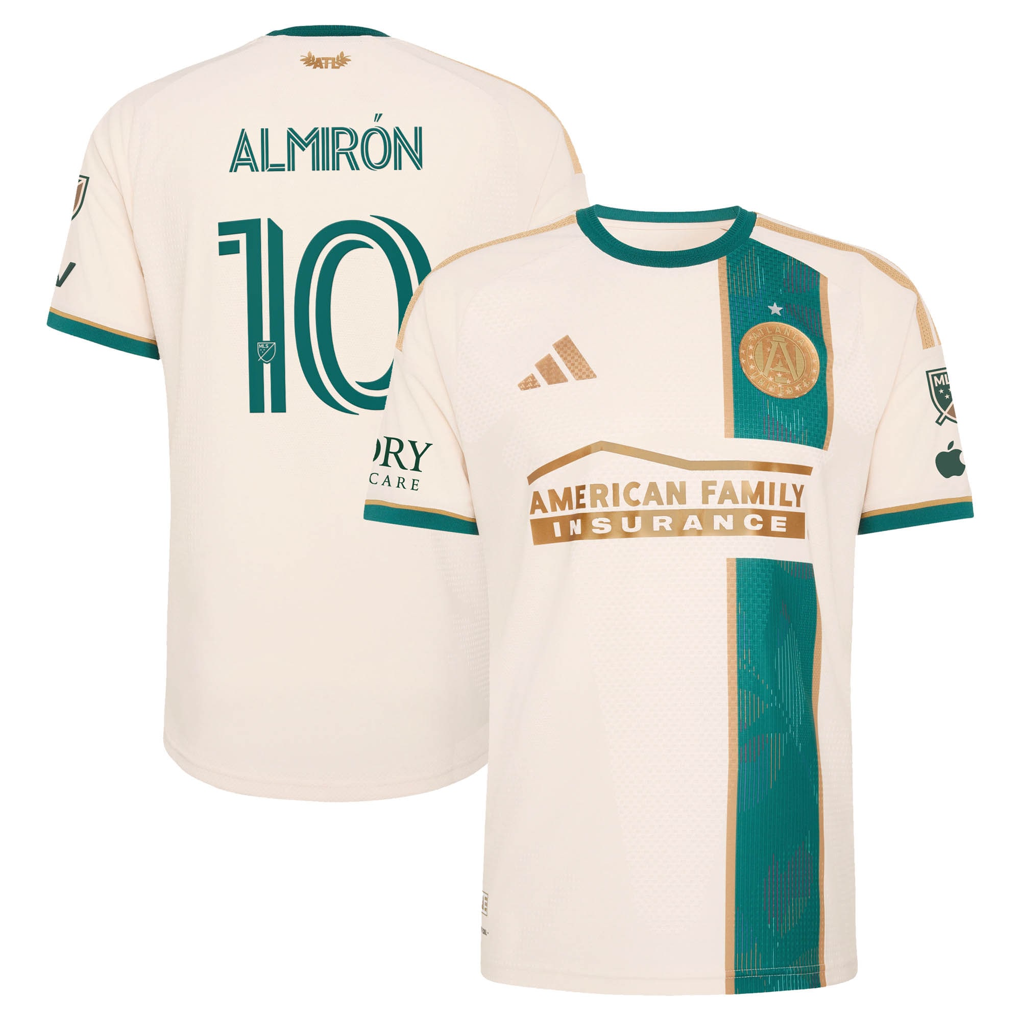 [SJH] Miguel Almiron Atlanta United FC 2026 Spirit of '96 On-Field Authentic Patch Jersey - Tan