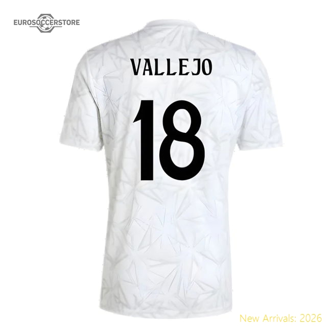 First-class 2024-2025 Real Madrid Pre-match Shirt (white) (vallejo 18)