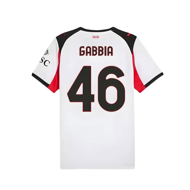 Match Quality AC Milan 2025-2026 Away Uniform (Gabbia 46)