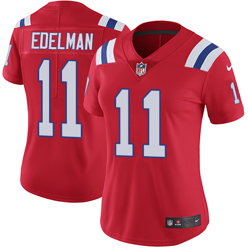 NFL NE Patriots #11 Julian Edelman Red Limited Jersey - High Quality