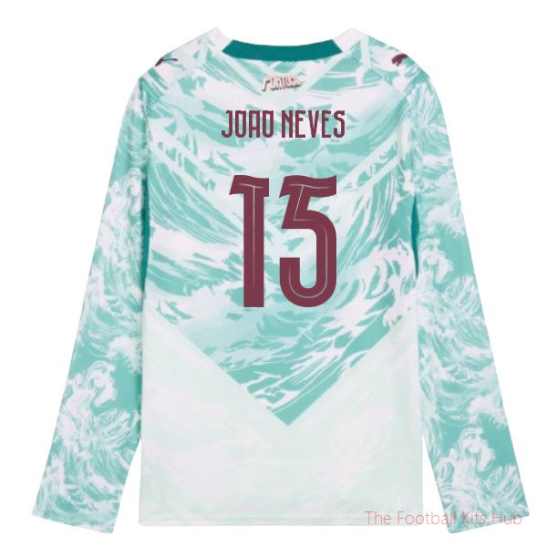 [EFS] 2026/27 Portugal Long Sleeve Away Shirt (Kids) (Joao Neves 15)